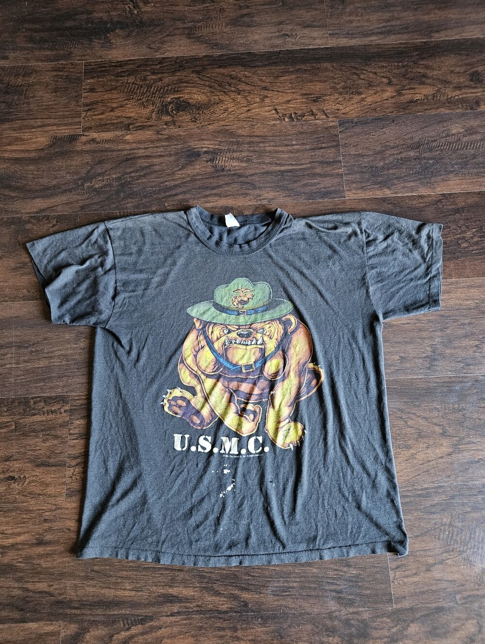 Vintage USMC 1995 Bulldog Marines Corps Marathon T Shirt